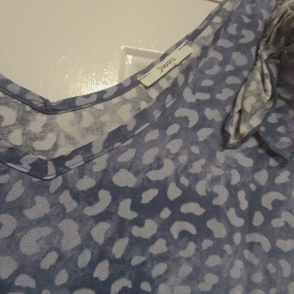 🦋@pinkie Bundle JODIFL Dress in Blue with White Dots 22" Pit - Picture 3 of 5